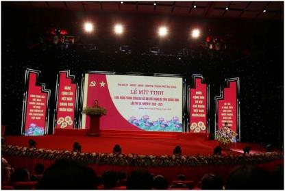 Lễ mít tinh và chương trình nghệ thuật chào mừng thành công Đại hội Đại biểu Đảng bộ tỉnh Quảng Ninh lần thứ XV, nhiệm kỳ 2020-2025 