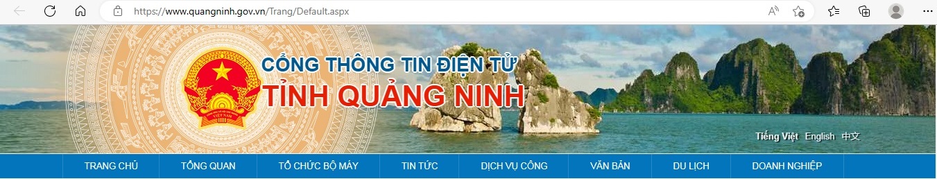 Cổng thông tin điện tử Quảng Ninh