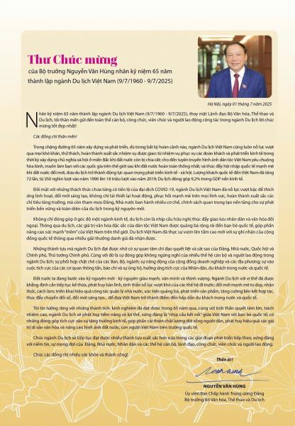 KỶ NIỆM 65 NĂM NGÀY THÀNH LẬP NGÀNH DU LỊCH